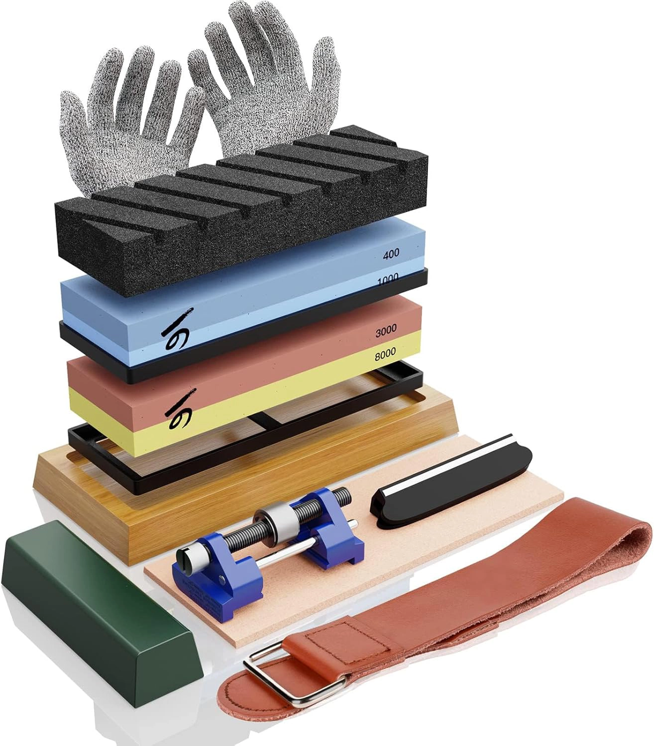 KERYE Japanese Whetstone Sharpener Set